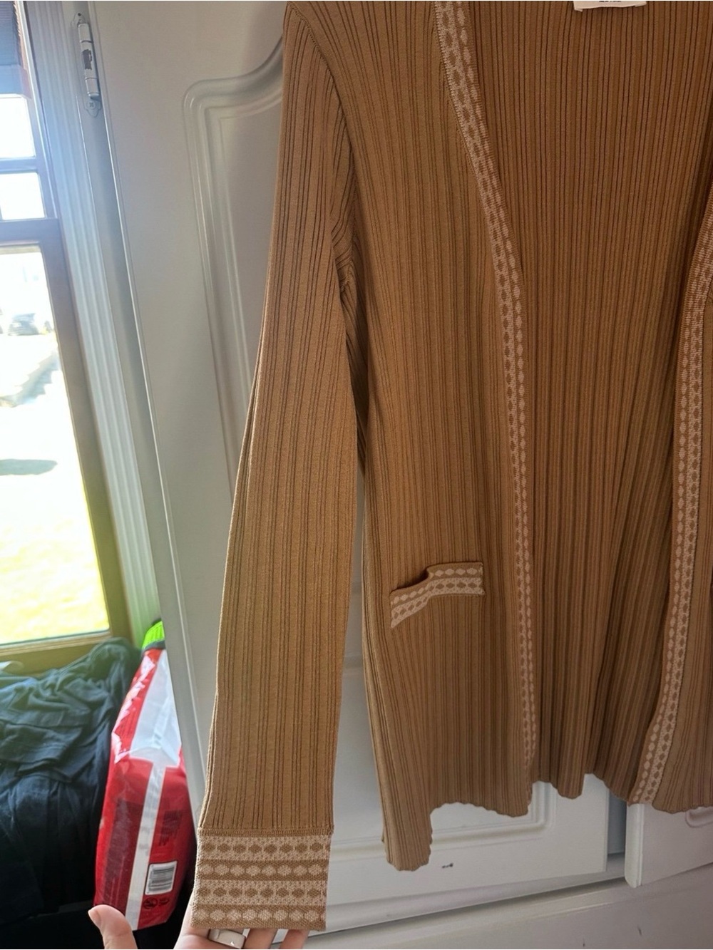 Rio & Rian Tan Ribbed Cardigan (Size M) – NWT - Picture 2 of 5